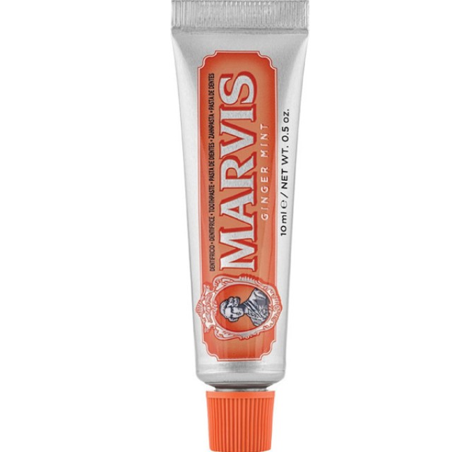 Marvis Toothpaste Ginger Mint Οδοντόκρεμα Κατά της Πλάκας και της Τερηδόνας με Γεύση Τζίντζερ 10ml [Travel Size]