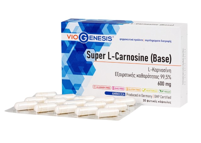 VioGenesis L-Carnosine Base 600mg Συμπλήρωμα Διατροφής με Αντιοξειδωτι …
