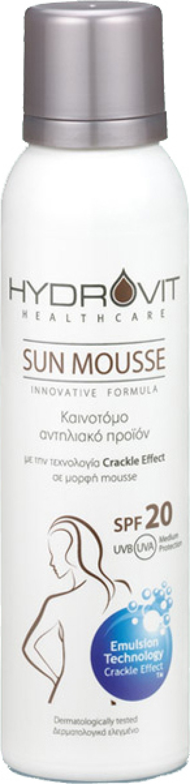 Target Pharma Hydrovit Sun Medium Protection SPF20 Αντηλιακό Σπρέι σε μορφή Mousse 150ml