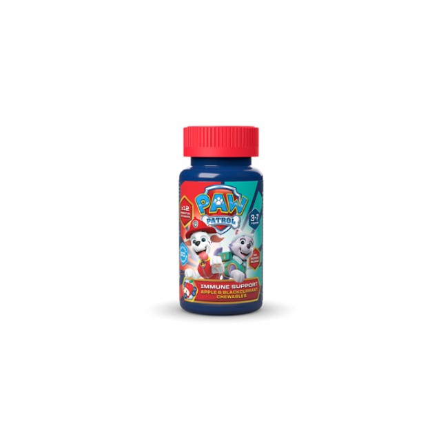 Nickelodeon Paw Patrol Immune Support Παιδικό Συμπλήρωμα Διατροφής με Γεύση Μήλο Φραγκοστάφυλο για 3-7 Ετών 60 Μασώμενες Ταμπλέτες