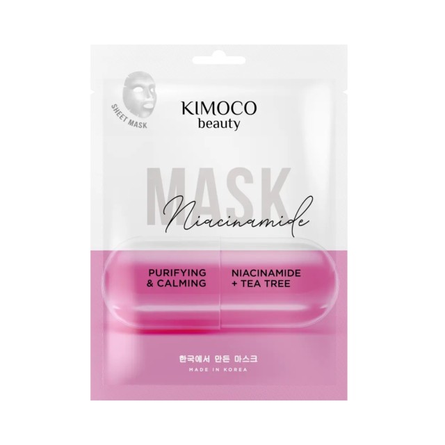 Kimoco Sheet Mask Niacinamide & Tea Tree Καταπραϋντική Υφασμάτινη Μάσκ &hellip;