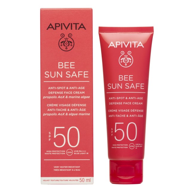 Apivita Bee Sun Safe Anti Spot Anti Age Defense Face Cream SPF50 Αντηλ … Apivita Bee Sun Safe Anti Spot Anti Age Defense Face Cream SPF50 Αντηλ …