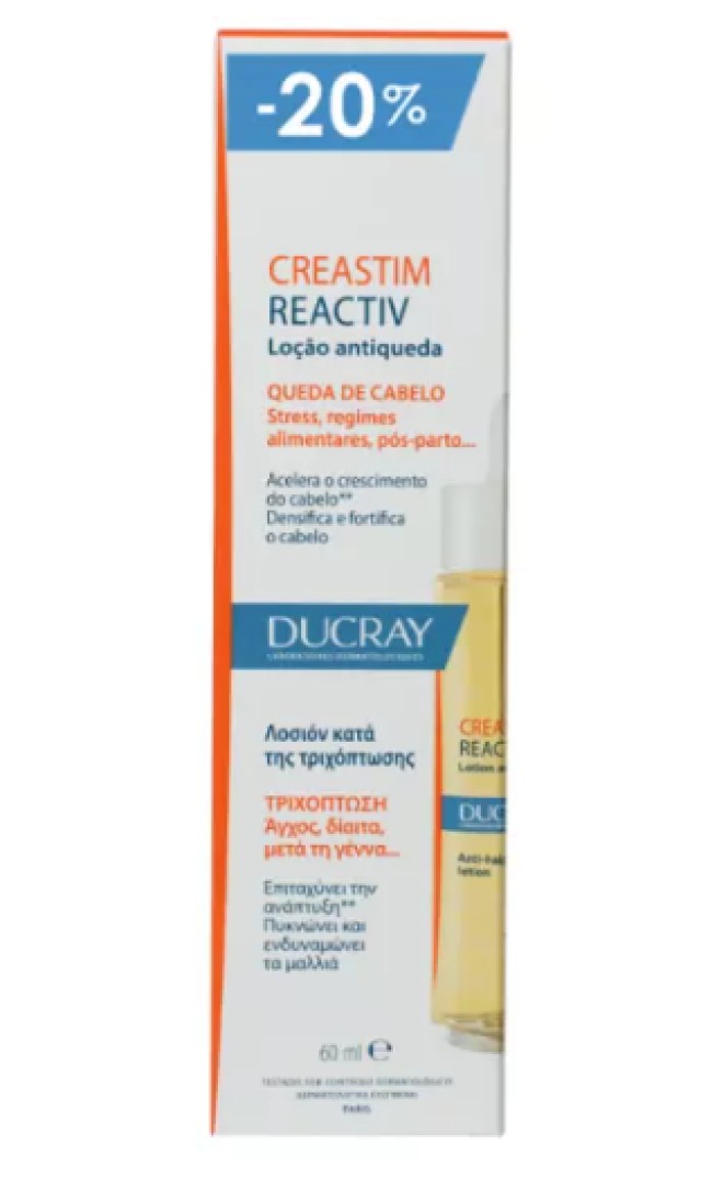 Ducray Creastim Reactiv Lotion Αγωγή Κατά της Τριχόπτωσης 60ml [-20% Επί της Λιανικής]