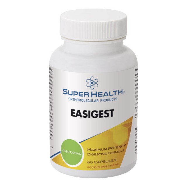Super Health EasiGest Συμπλήρωμα Διατροφής με Πεπτικά Ένζυμα 60 Κάψουλ …