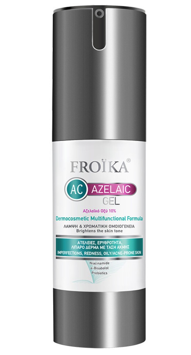 Froika AC Azelaic Gel Κρέμα Τζελ με 10% Αζελαϊκό Οξύ για Μικτές / Λιπα …