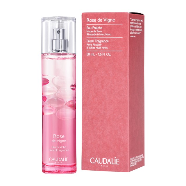 Caudalie Rose de Vigne Fresh Fragrance Γυναικείο Άρωμα Τριαντάφυλλο, Ραβέντι, Λευκός Μόσχος 50ml