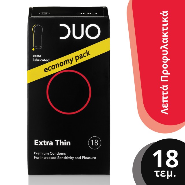 Duo Extra Thin Προφυλακτικά 18 Τεμάχια Duo Extra Thin Προφυλακτικά 18 Τεμάχια