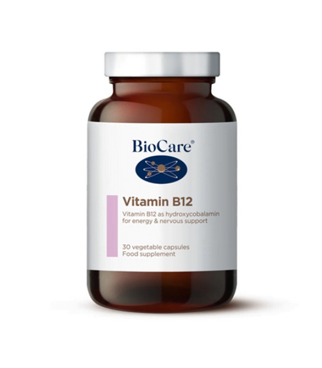 BioCare Vitamin B12 για Ενέργεια & Τόνωση του Οργανισμού 30 Φυτικές Κά &hellip;