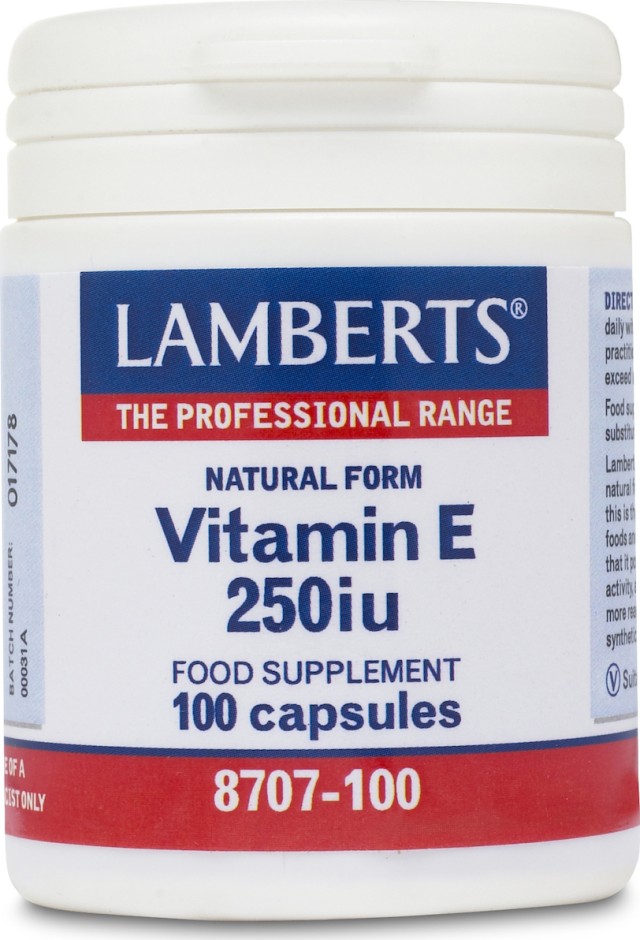 Lamberts Vitamin E 250iu Natural 168mg Συμπλήρωμα Διατροφής Βιταμίνης …