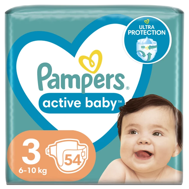 Pampers Active Baby Size 3 [6-10kg] 54 Diapers