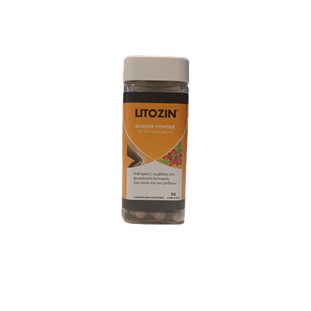 Litozin 750mg Συμπλήρωμα Διατροφής Αγριοτριανταφυλλιάς για την Φυσιολογική Λειτουργία των Οστών, Χόνδρων & Αρθρώσεων 90 Κάψουλες