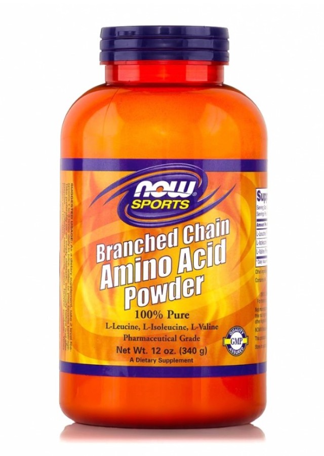 Now Foods Branched Chain Amino Acid Αμινοξέα Σε Μορφή Powder 340gr