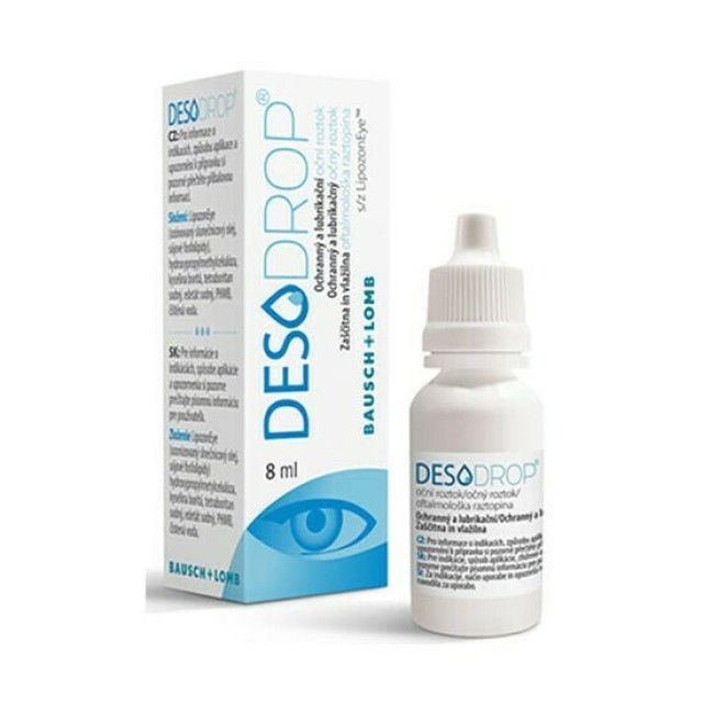 Bausch Lomb Desodrop Eye Drops Προστατευτικό και Λιπαντικό Οφθαλμικό Διάλυμα με LipozonEye 8ml