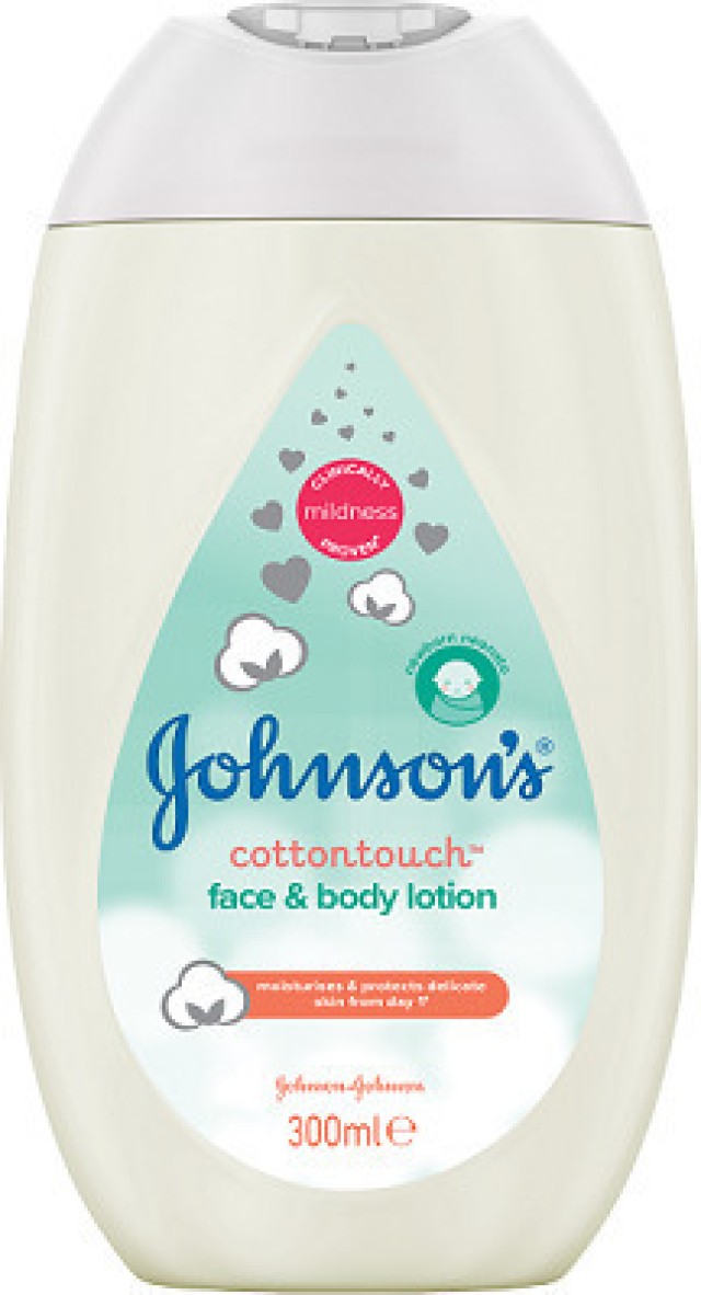Johnsons® Baby Face and Body Lotion Cotton Touch Βρεφικό Ενυδατικό Γαλάκτωμα για Πρόσωπο και Σώμα 300ml