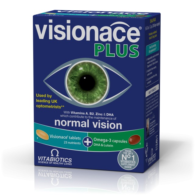 Vitabiotics Visionace Plus28 ταμπλέτες Visionace + 28 κάψουλες με εστέ …