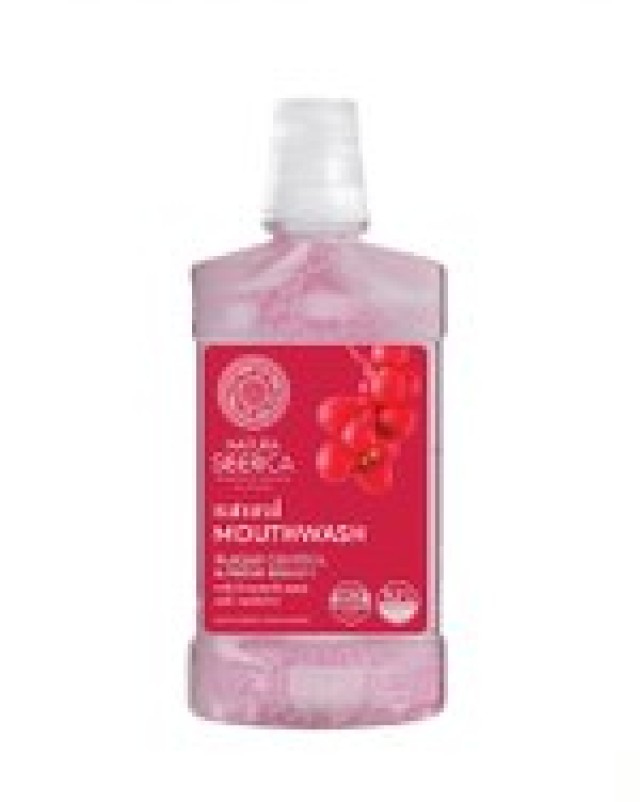 Natura Siberica Natural Mouthwash With Limonnik Nanai And Cranberry Στοματικό Διάλυμα με Σχισάνδρα και Κράνμπερι, Ρύθμιση Πλάκας και Δροσερή Αναπνοή 520ml