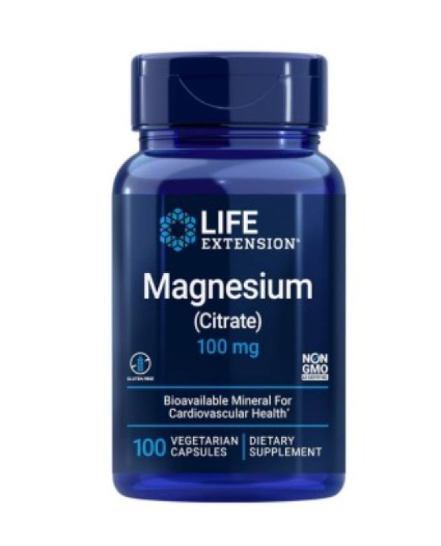 Life Extension Megnesium Citrate 100mg Συμπλήρωμα με Κιτρικό Μαγνήσιο 100 Φυτικές Κάψουλες