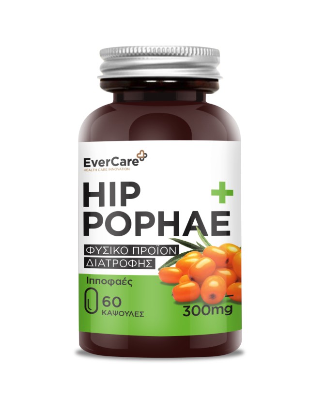 EverCare Hippophae 300mg Συμπλήρωμα Διατροφής με Ιπποφαές 60 Κάψουλες