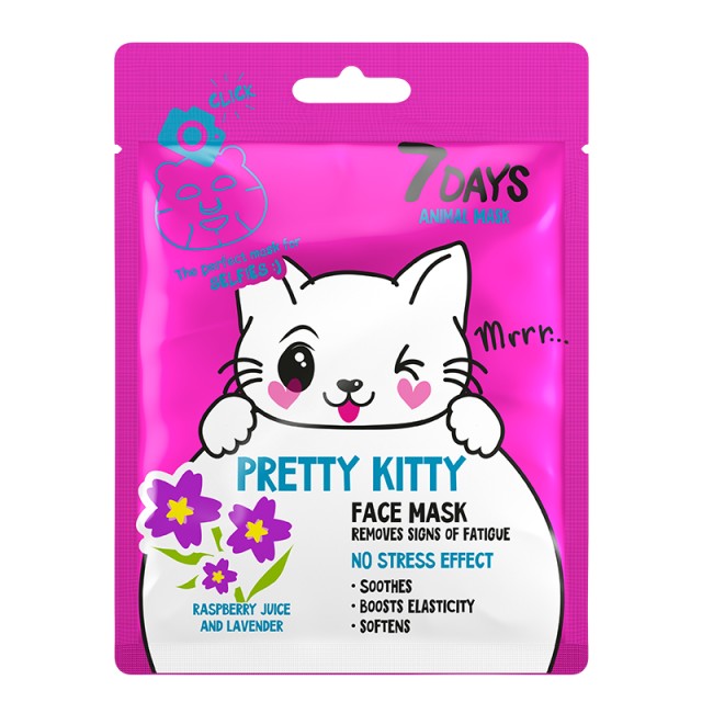 7Days Animal Pretty Kitty Face Sheet Mask Μάσκα Προσώπου 28g 7Days Animal Pretty Kitty Face Sheet Mask Μάσκα Προσώπου 28g