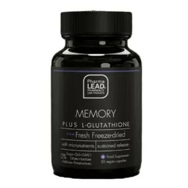 PharmaLead Black Range Memory Plus L-Glutathione για την Βελτίωση της Μνήμης & Πνευματική Διαύγεια 30 Φυτικές Κάψουλες