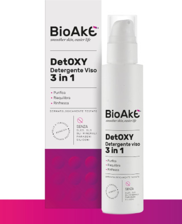 BioAke DetOXY Facial Cleanser Καθαριστικό Προσώπου 3 in 1 150ml
