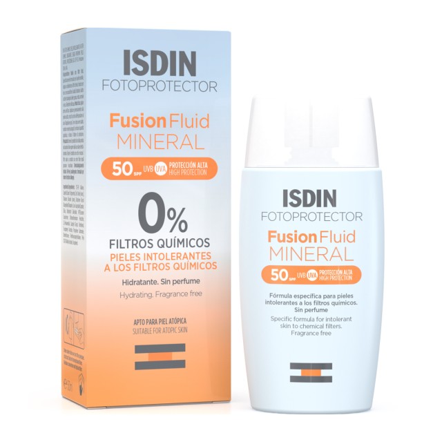 Isdin FotoProtector Fusion Fluid Mineral SPF50 Αντηλιακό Προσώπου με Φ … Isdin FotoProtector Fusion Fluid Mineral SPF50 Αντηλιακό Προσώπου με Φ …