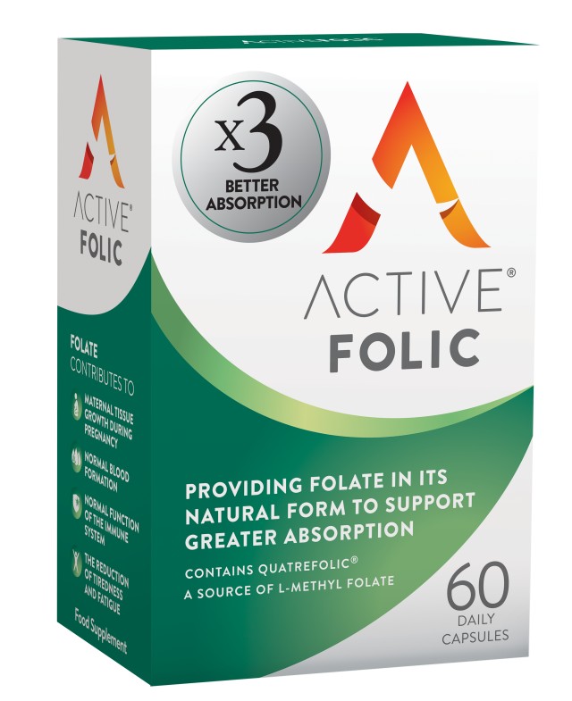 Bionat Active Folic Συμπλήρωμα Διατροφής Φυλλικού Οξέος 60 Κάψουλες