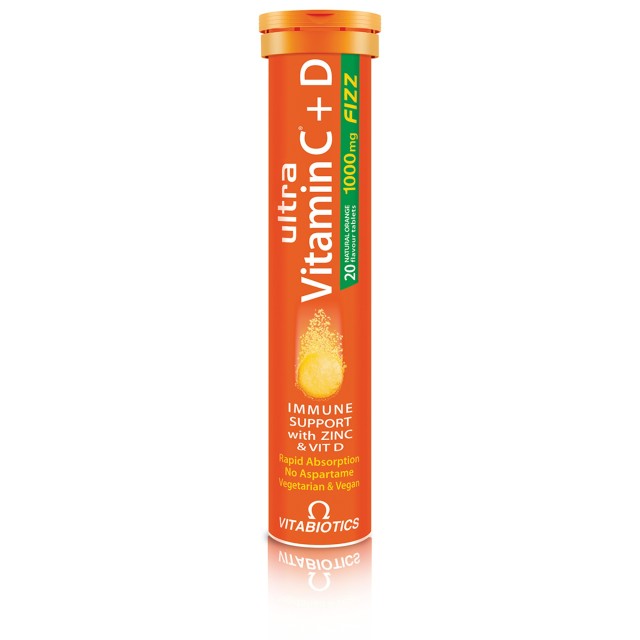 Vitabiotics Ultra Vitamin C+D Fizz 1000mg Συμπλήρωμα Διατροφής για το &hellip;