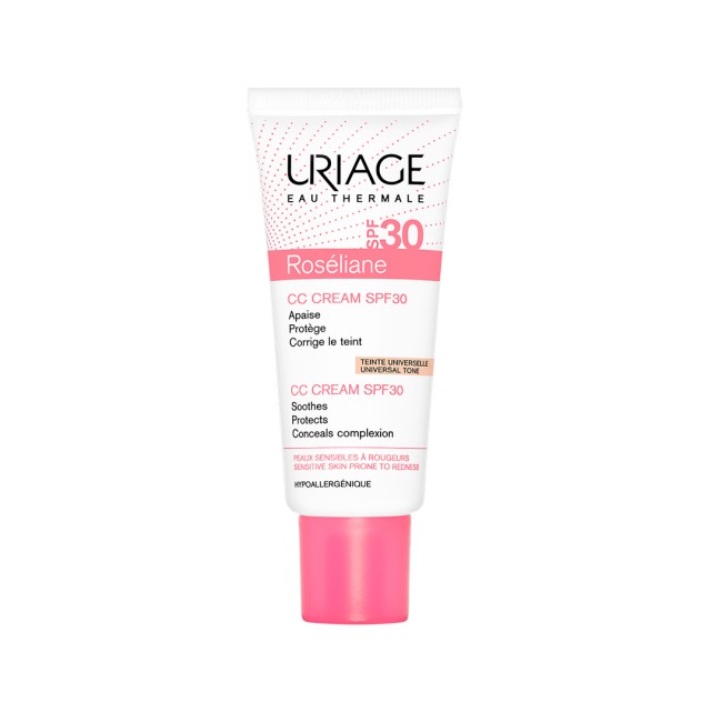 Uriage Roseliane CC Cream SPF30 Ενυδατική Κρέμα Προσώπου με Χρώμα, 40ml