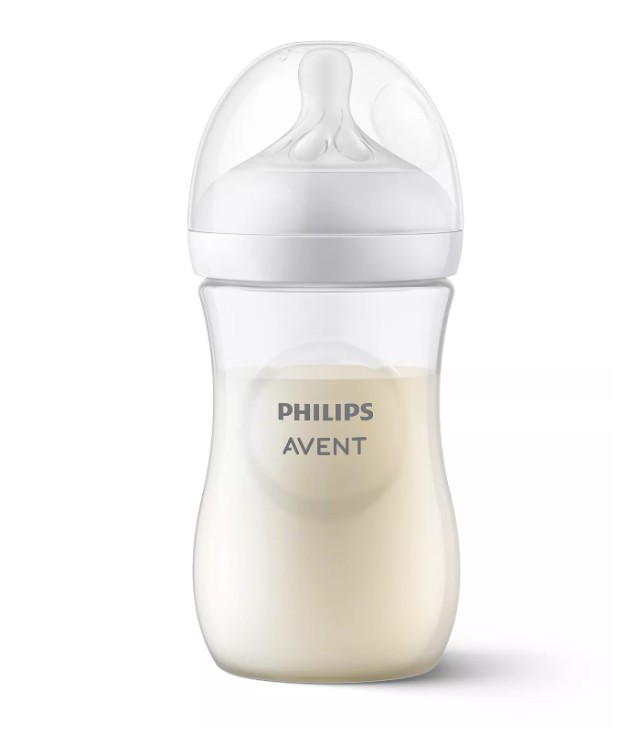 Avent Philips Natural Response Πλαστικό Μπιμπερό για 1m+ Διάφανο Θηλή …