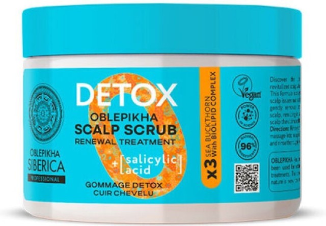 Natura Siberica Oblepikha Detox Scalp Scrub Αναζωογόνησης του Τριχωτού …