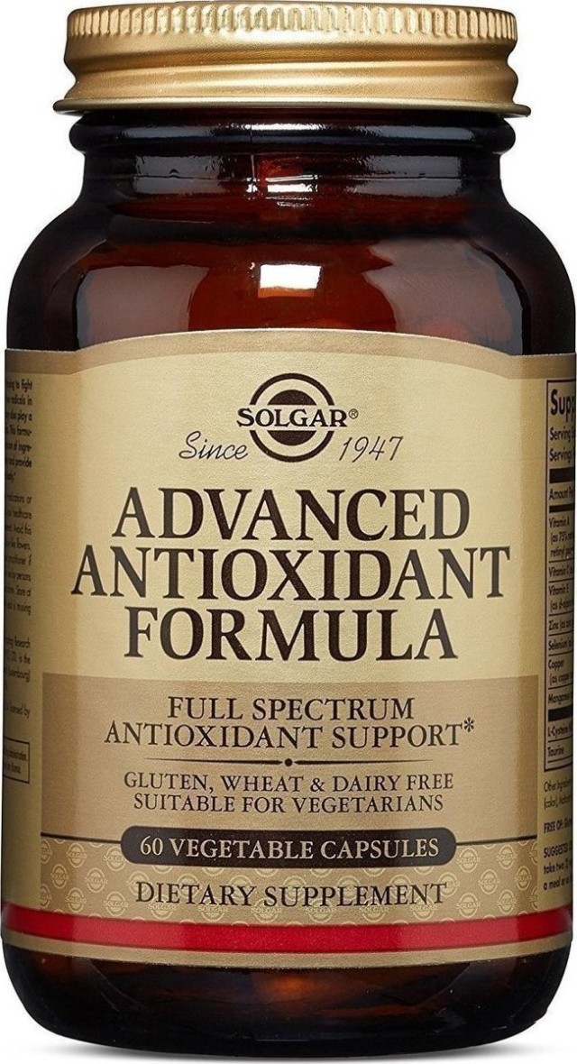 Solgar Advanced Antioxidant Formula Συμπλήρωμα Διατροφής με Αντιοξειδωτικά 120 Φυτικές Κάψουλες