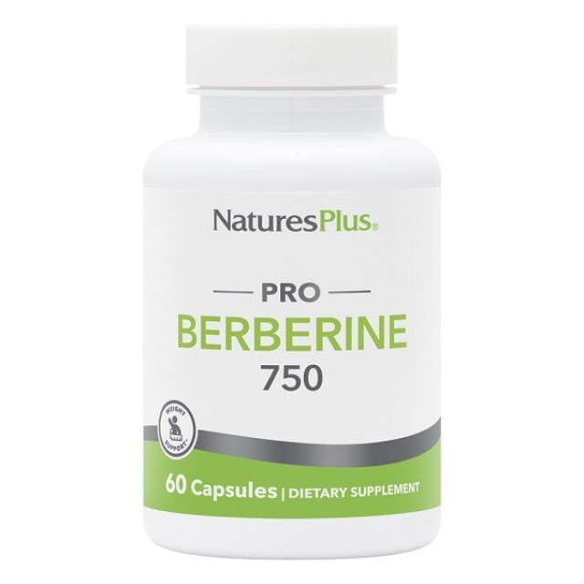 Nature's Plus Berberine 750mg Συμπλήρωμα Διατροφής για τα Υγιή Επίπεδα Σακχάρου στο Αίμα 60 Κάψουλες