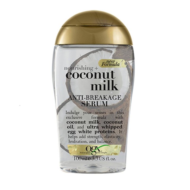 OGX Coconut Milk Anti Breaking Serum Θρέψης για πιο Υγιή Μαλλιά 100ml