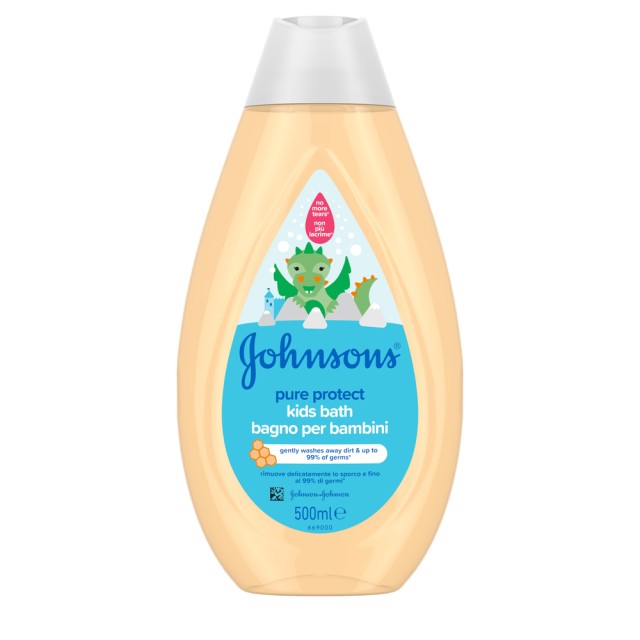 Johnsons®  Kids Pure Protect Παιδικό Αντιμικροβιακό Αφρόλουτρο 500ml ( 99% των μικροβίων )