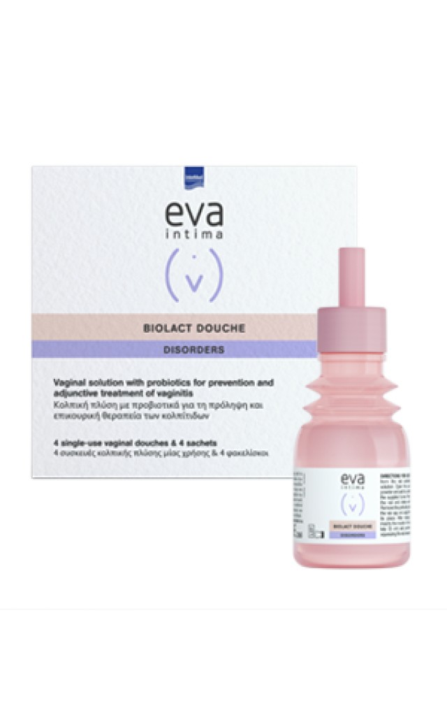 Intermed Eva Intima Biolact Douche Κολπικές Πλύσεις μίας Χρήσης 4 Τεμά &hellip;
