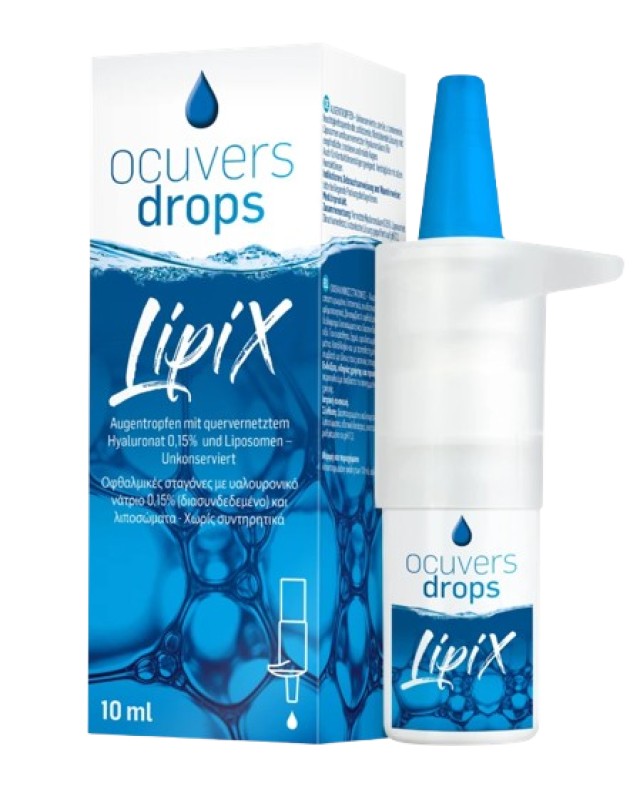 Ocuvers Drops Lipix Οφθαλμικές Σταγόνες με Υαλουρονικό Οξύ για Ξηροφθα … Ocuvers Drops Lipix Οφθαλμικές Σταγόνες με Υαλουρονικό Οξύ για Ξηροφθα …