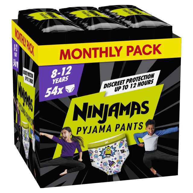 Pampers Ninjamas Pyjama Night Pants Monthly Pack για Αγόρι 8-12 Ετών 5 …