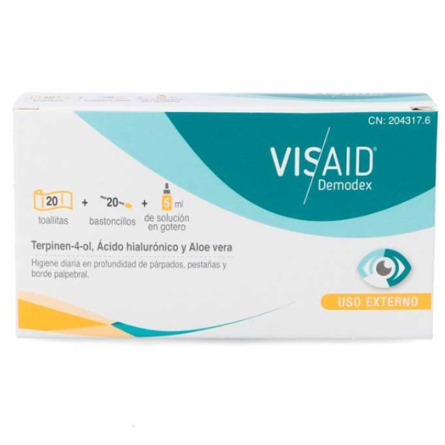 Aricon Visaid Demodex για τον Καθαρισμό Βλεφάρων & Βλεφαρίδων 20 Εμποτ &hellip;