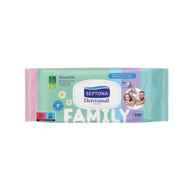 Septona DermaSoft Family Μωρομάντηλα για Όλη την Οικογένεια με Καπάκι … Septona DermaSoft Family Μωρομάντηλα για Όλη την Οικογένεια με Καπάκι …