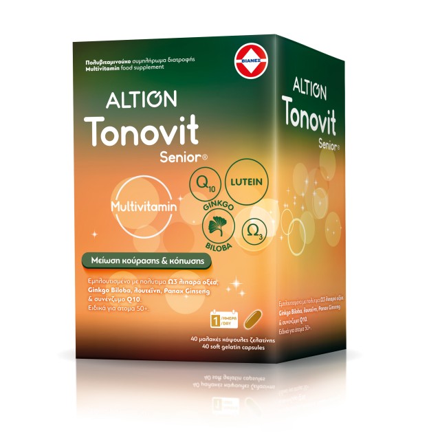 Vianex Altion Tonovit Senior Πολυβιταμινούχο Συμπλήρωμα Διατροφής 40 Κάψουλες