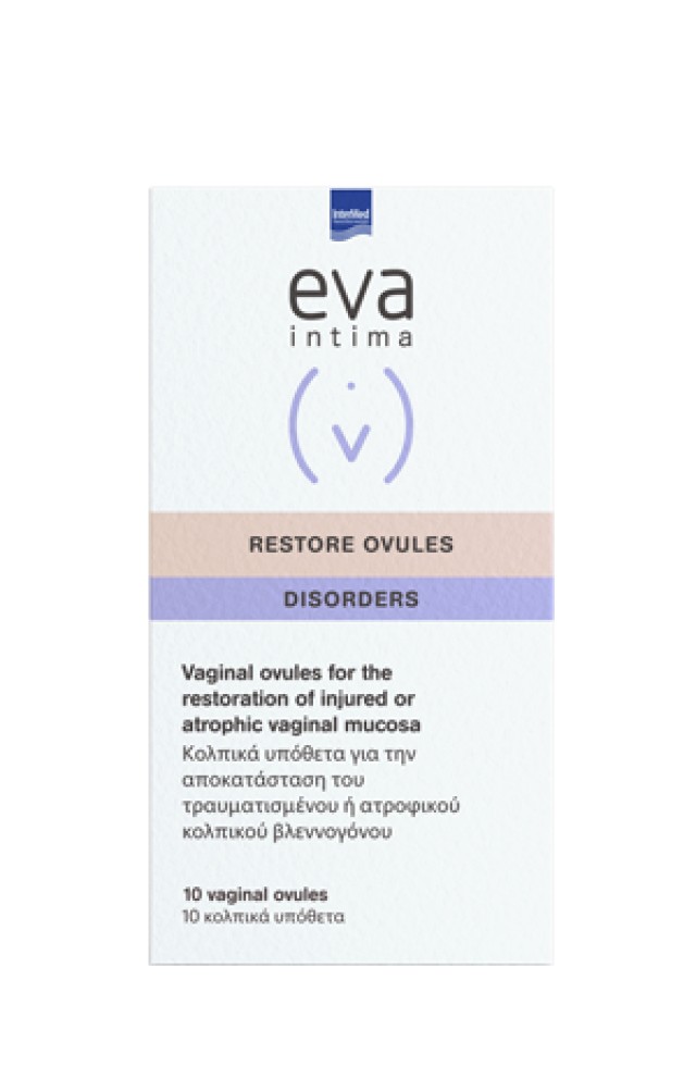 Intermed Eva Intima Restore Ovules Κολπικά Υπόθετα με 12,5mg Υαλουρονι …