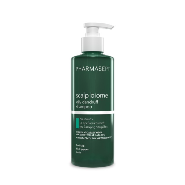 Pharmasept Scalp Biome Oily Dandruff Shampoo Σαμπουάν Ρύθμισης Λιπαρότ &hellip;
