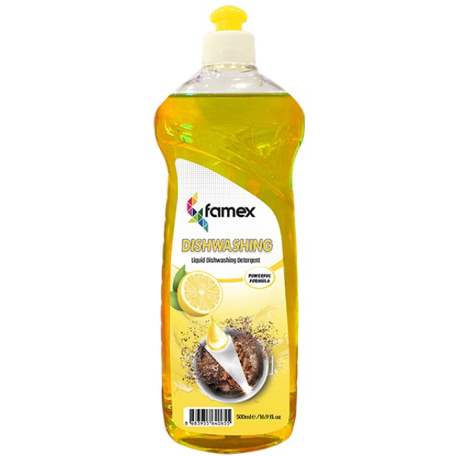 Famex Υγρό Πιάτων με Άρωμα Λεμόνι 500ml Famex Υγρό Πιάτων με Άρωμα Λεμόνι 500ml