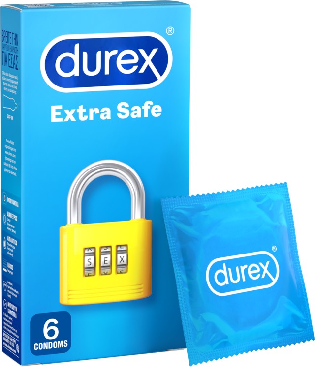 Durex Προφυλακτικά Extra Safe 6 Τεμάχια Durex Προφυλακτικά Extra Safe 6 Τεμάχια