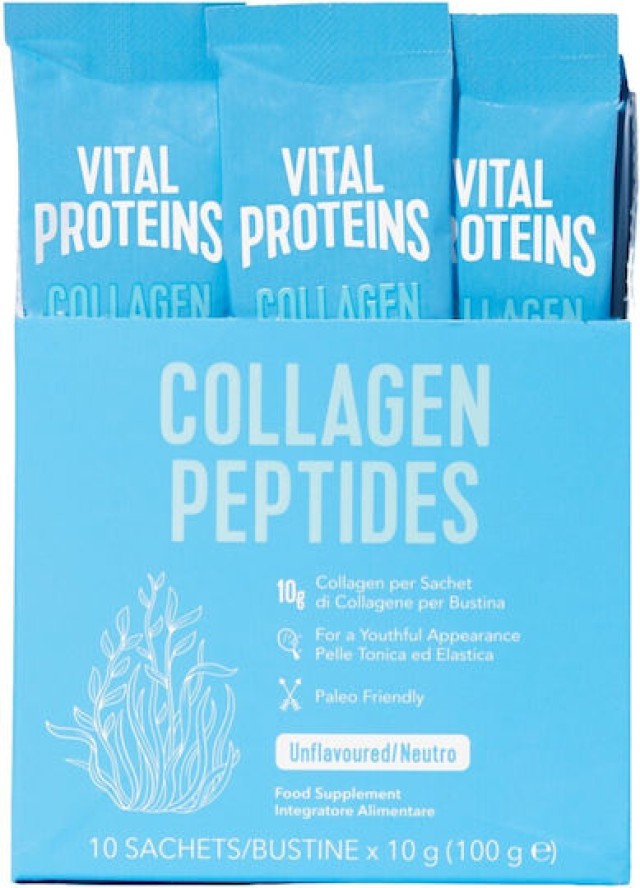 Vital Proteins Collagen Peptides Υδρολυμένο Κολλαγόνο σε Πεπτίδια από Βοοειδή Ουδέτερη Γεύση 10 Φακελάκια x 10gr Vital Proteins Collagen Peptides Υδρολυμένο Κολλαγόνο σε Πεπτίδια από …