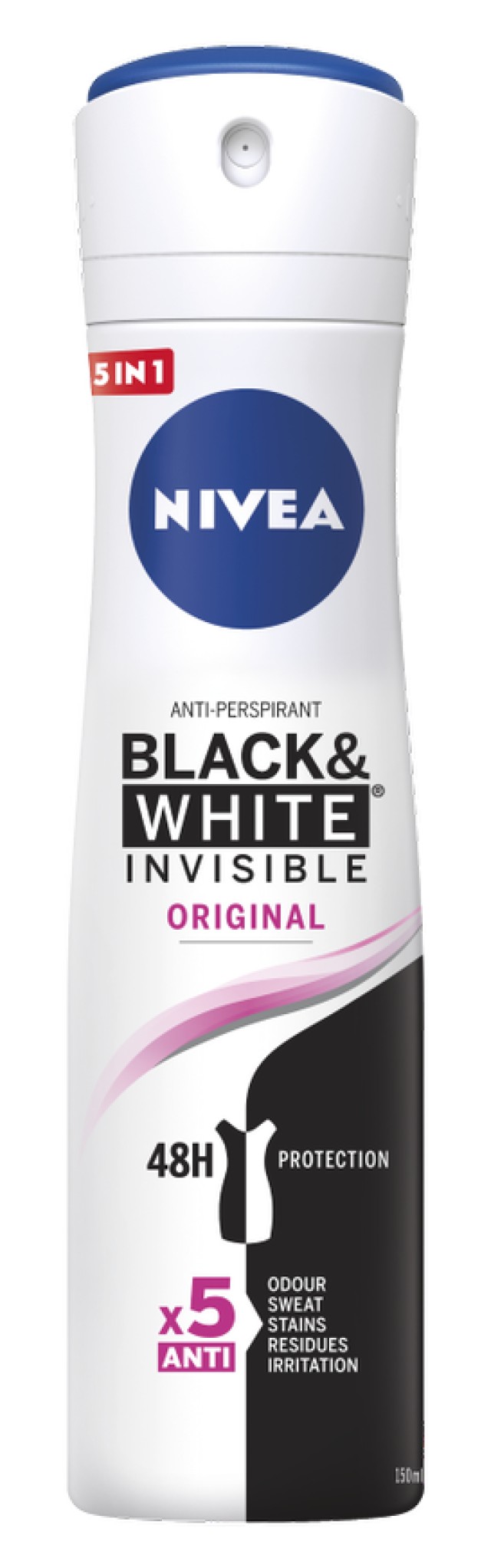 Nivea Black & White Invisible Original Quick Dry Γυναικείο Αποσμητικό Spray 48ωρης Προστασίας 150ml