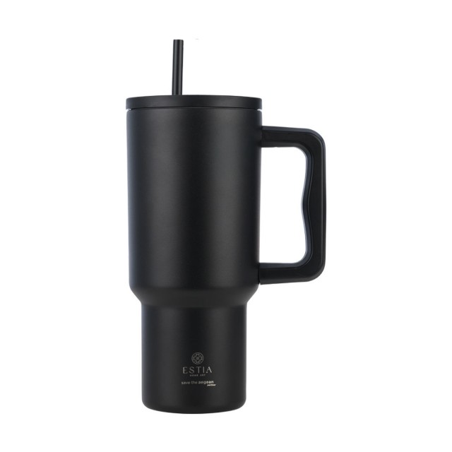 Estia Ποτήρι Θερμός με Καλαμάκι & Λαβή Straw Tumbler XL Save The Aegea …