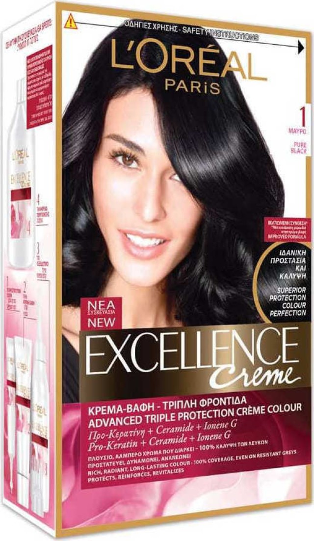 LOreal Paris Excellence Cream No 1 Μαύρο 48ml