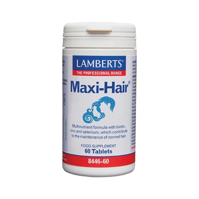 Lamberts Maxi Hair New Formula Συμπλήρωμα Διατροφής για την Υγεία & Ζωτικότητα του Οργανισμού 60 Ταμπλέτες
